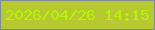 文字の大きさ：3、枠の色：808994、背景の色：b6c930、文字の色：b8f20b 無料ブログパーツのブログ時計