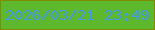 文字の大きさ：4、枠の色：808a02、背景の色：5eb82e、文字の色：439ae4 無料ブログパーツのブログ時計