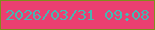 文字の大きさ：3、枠の色：808e1c、背景の色：eb3f71、文字の色：46b8b2 無料ブログパーツのブログ時計