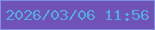 文字の大きさ：1、枠の色：808fde、背景の色：7052b8、文字の色：54abdd 無料ブログパーツのブログ時計