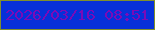 文字の大きさ：4、枠の色：80902b、背景の色：0730d9、文字の色：7b0ab7 無料ブログパーツのブログ時計