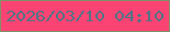 文字の大きさ：4、枠の色：809167、背景の色：fb4473、文字の色：537385 無料ブログパーツのブログ時計
