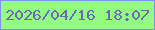 文字の大きさ：5、枠の色：8091f5、背景の色：93fb83、文字の色：6b69b7 無料ブログパーツのブログ時計