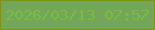 文字の大きさ：5、枠の色：809212、背景の色：73a659、文字の色：79bd43 無料ブログパーツのブログ時計