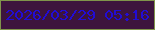文字の大きさ：2、枠の色：80944b、背景の色：3d143d、文字の色：220cd5 無料ブログパーツのブログ時計