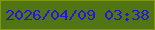 文字の大きさ：2、枠の色：809714、背景の色：527514、文字の色：2713de 無料ブログパーツのブログ時計