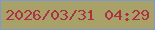 文字の大きさ：5、枠の色：8098d2、背景の色：a8a269、文字の色：ac3147 無料ブログパーツのブログ時計