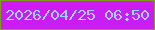 文字の大きさ：4、枠の色：809c20、背景の色：c91df4、文字の色：9fd3fe 無料ブログパーツのブログ時計