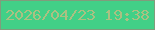 文字の大きさ：4、枠の色：809d7c、背景の色：42d087、文字の色：abc082 無料ブログパーツのブログ時計