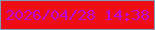 文字の大きさ：4、枠の色：809db9、背景の色：ed0d15、文字の色：bf08d7 無料ブログパーツのブログ時計