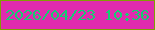 文字の大きさ：5、枠の色：80a003、背景の色：e02bae、文字の色：15cd73 無料ブログパーツのブログ時計