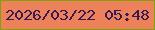 文字の大きさ：1、枠の色：80a10c、背景の色：ec815a、文字の色：381b55 無料ブログパーツのブログ時計