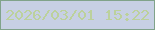 文字の大きさ：3、枠の色：80a38a、背景の色：c7d0e4、文字の色：bcd19c 無料ブログパーツのブログ時計
