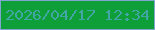 文字の大きさ：1、枠の色：80a5cf、背景の色：0e9f39、文字の色：42a6a5 無料ブログパーツのブログ時計
