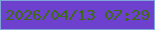 文字の大きさ：4、枠の色：80a5d9、背景の色：6d41cd、文字の色：3d6b13 無料ブログパーツのブログ時計
