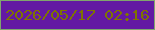 文字の大きさ：3、枠の色：80a66d、背景の色：6319a3、文字の色：7e7400 無料ブログパーツのブログ時計