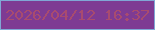 文字の大きさ：1、枠の色：80a7d5、背景の色：7e3b93、文字の色：a84b6f 無料ブログパーツのブログ時計