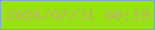 文字の大きさ：2、枠の色：80a9d4、背景の色：97e311、文字の色：bfb26a 無料ブログパーツのブログ時計