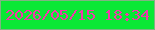 文字の大きさ：1、枠の色：80b382、背景の色：0ae835、文字の色：f338aa 無料ブログパーツのブログ時計