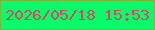 文字の大きさ：2、枠の色：80b43a、背景の色：06fc69、文字の色：d24962 無料ブログパーツのブログ時計