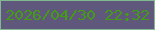 文字の大きさ：4、枠の色：80b88f、背景の色：5f587c、文字の色：449b16 無料ブログパーツのブログ時計