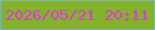 文字の大きさ：1、枠の色：80b8a9、背景の色：85b22b、文字の色：dc38dc 無料ブログパーツのブログ時計