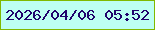 文字の大きさ：4、枠の色：80b900、背景の色：bdfff3、文字の色：21036d 無料ブログパーツのブログ時計