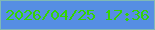 文字の大きさ：5、枠の色：80b9b6、背景の色：568ee3、文字の色：34d503 無料ブログパーツのブログ時計
