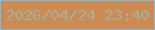 文字の大きさ：5、枠の色：80bcd5、背景の色：cd8b52、文字の色：9db39f 無料ブログパーツのブログ時計