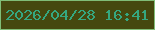 文字の大きさ：2、枠の色：80bd77、背景の色：45480f、文字の色：35a780 無料ブログパーツのブログ時計