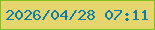 文字の大きさ：4、枠の色：80c21d、背景の色：e5d56d、文字の色：0a7daa 無料ブログパーツのブログ時計