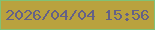 文字の大きさ：3、枠の色：80c275、背景の色：b9a23e、文字の色：646187 無料ブログパーツのブログ時計