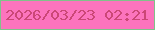文字の大きさ：1、枠の色：80c28a、背景の色：fc74bd、文字の色：cb4776 無料ブログパーツのブログ時計