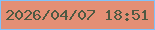 文字の大きさ：2、枠の色：80c3fb、背景の色：e48f75、文字の色：4e5942 無料ブログパーツのブログ時計