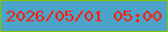 文字の大きさ：3、枠の色：80c405、背景の色：4ba3c9、文字の色：fd210b 無料ブログパーツのブログ時計