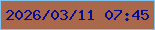 文字の大きさ：1、枠の色：80c5f1、背景の色：a9674c、文字の色：030e95 無料ブログパーツのブログ時計