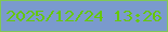 文字の大きさ：4、枠の色：80c854、背景の色：7a9acd、文字の色：66c807 無料ブログパーツのブログ時計
