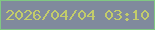 文字の大きさ：2、枠の色：80c883、背景の色：808a9d、文字の色：c3cc6b 無料ブログパーツのブログ時計
