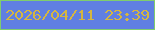 文字の大きさ：1、枠の色：80cd6d、背景の色：607fe2、文字の色：d5b640 無料ブログパーツのブログ時計