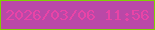 文字の大きさ：1、枠の色：80d002、背景の色：ba48a7、文字の色：e944a7 無料ブログパーツのブログ時計