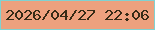 文字の大きさ：2、枠の色：80d2d1、背景の色：eda17e、文字の色：362b16 無料ブログパーツのブログ時計