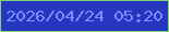 文字の大きさ：3、枠の色：80d475、背景の色：2736c0、文字の色：7a8dfe 無料ブログパーツのブログ時計