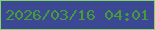 文字の大きさ：2、枠の色：80d667、背景の色：3c4894、文字の色：459d37 無料ブログパーツのブログ時計