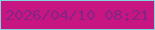 文字の大きさ：1、枠の色：80d6d8、背景の色：c71681、文字の色：842485 無料ブログパーツのブログ時計