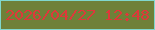 文字の大きさ：2、枠の色：80d7cd、背景の色：6f8038、文字の色：de383a 無料ブログパーツのブログ時計