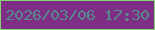 文字の大きさ：2、枠の色：80d86f、背景の色：7f2e85、文字の色：558b8a 無料ブログパーツのブログ時計