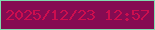 文字の大きさ：4、枠の色：80dbaf、背景の色：850b52、文字の色：cc0e4f 無料ブログパーツのブログ時計
