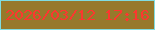 文字の大きさ：1、枠の色：80dde1、背景の色：97792b、文字の色：fc372f 無料ブログパーツのブログ時計