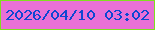 文字の大きさ：3、枠の色：80df1f、背景の色：e970d6、文字の色：0f47d2 無料ブログパーツのブログ時計