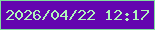 文字の大きさ：3、枠の色：80df9d、背景の色：6405af、文字の色：aff5bb 無料ブログパーツのブログ時計